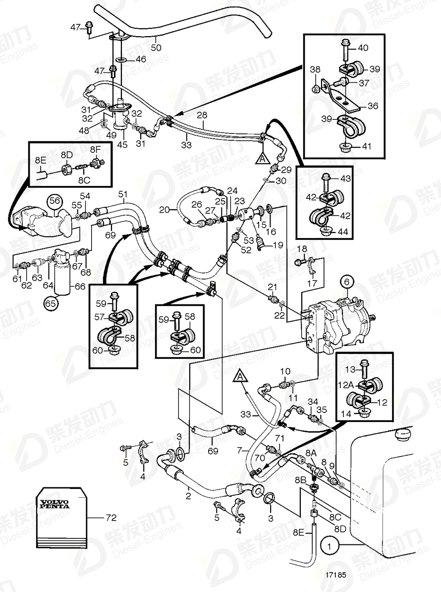 volvo penta Return filter 6211489 Drawing volvo penta Return filter 6211489 Drawing